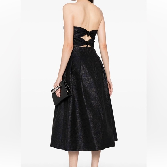 Sachin & Babi Black/Midnight Jacquard Strapless Margaux Formal Gown - 0 - Picture 12 of 12